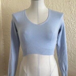 Light Blue Brandy Melville Long Sleeve Top